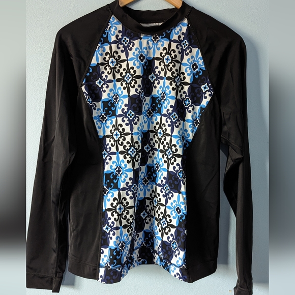 Lands' End Swim Lands End Rash Guard Paddle Boarding Swim Top